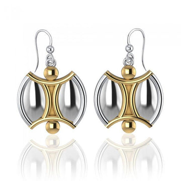 We Are All One Silver and Gold Accent Earrings MER562 - Jewelry